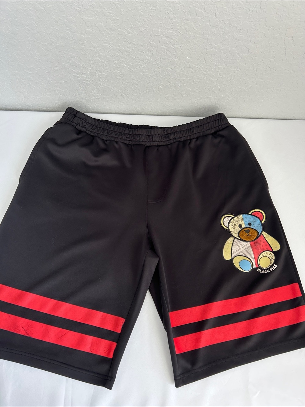 BLACK PIKE Bear Graphic Shorts 4X Streetwear